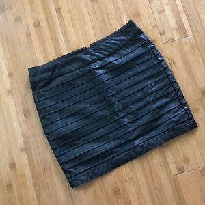 Topshop black faux leather mini skirt